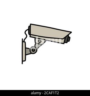 videcam doodle icon, vector color illustration Stock Vector
