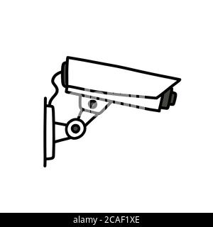 videcam doodle icon, vector color illustration Stock Vector