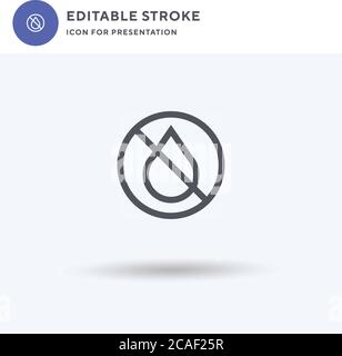 Ink icon vector, filled flat sign, solid pictogram isolated on white, logo illustration. Ink icon for presentation. Stock Vector