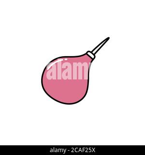 enema doodle icon, vector color illustration Stock Vector