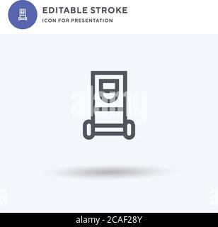 Electrotherapy icon vector, filled flat sign, solid pictogram isolated on white, logo illustration. Electrotherapy icon for presentation. Stock Vector