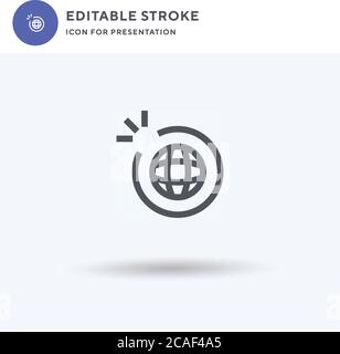 Ozone Layer icon vector, filled flat sign, solid pictogram isolated on white, logo illustration. Ozone Layer icon for presentation. Stock Vector
