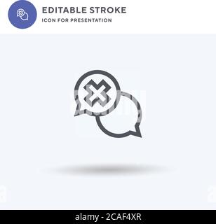 Disagreement icon vector, filled flat sign, solid pictogram isolated on white, logo illustration. Disagreement icon for presentation. Stock Vector