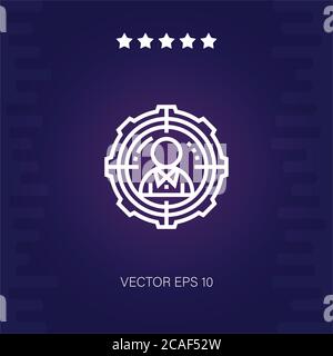 headhunter vector icon modern illustration Stock Vector