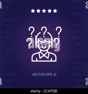 question vector icon modern illustration Stock Vector