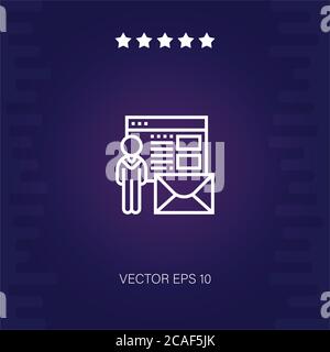 recruiter vector icon modern illustration Stock Vector