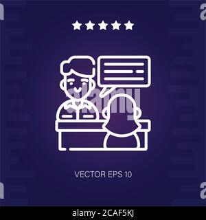 job interview vector icon modern illustration Stock Vector