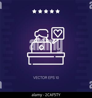 hard work vector icon modern illustration Stock Vector