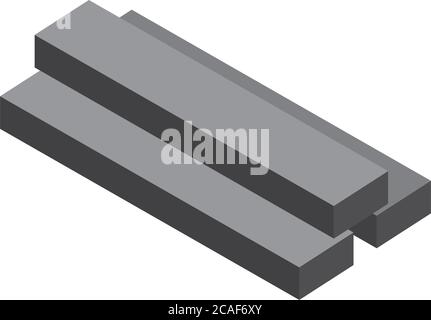 isometric repair construction steel square bars work tool and equipment flat style icon design vector illustration Stock Vector