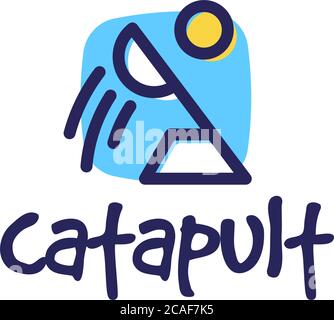 catapult logo icon in trendy design style. catapult icon isolated on white background. catapult vector icon simple and modern flat. Stock Vector
