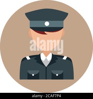 profession pilot of aircraft airport travel transport terminal tourism or business block and flat style icon vector illustration Stock Vector