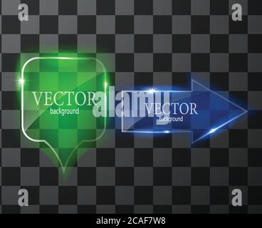 Glass vector button plane. Easy editable background Stock Vector