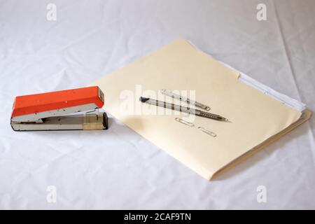 office equipment on a white background Stock Photo