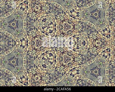 Abstract kaleidoscope patterned background Stock Photo