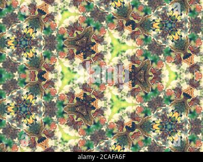 Abstract colorful kaleidoscope patterned background Stock Photo