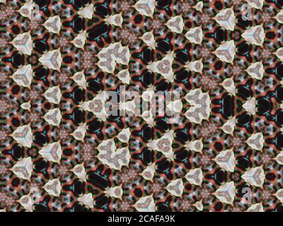 Abstract kaleidoscope patterned background Stock Photo