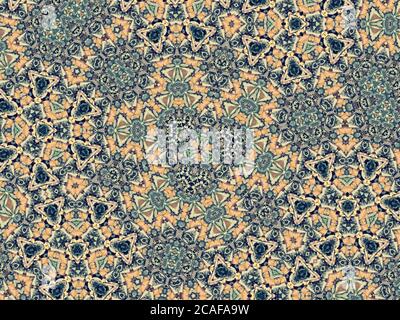 Abstract kaleidoscope patterned background Stock Photo
