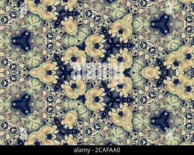 Abstract kaleidoscope patterned background Stock Photo
