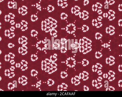 Abstract kaleidoscope patterned background with white patterns Stock Photo