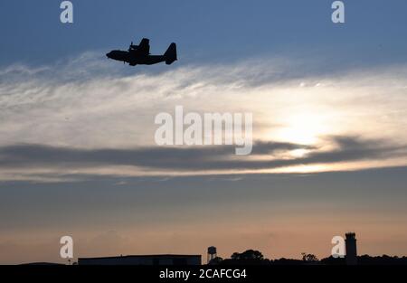 An AC-130J Ghostrider gunship with the 73rd Special Operations Squadron ...