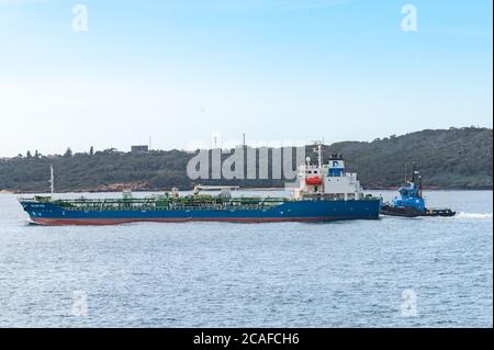 Sydney NSW Australia July 9th 2020 - Golden Chie Tanker at Botany Bay in Kurnell on a sunny winter afternoon Stock Photo