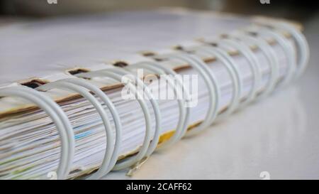 Close up of the notebook Stock Photo