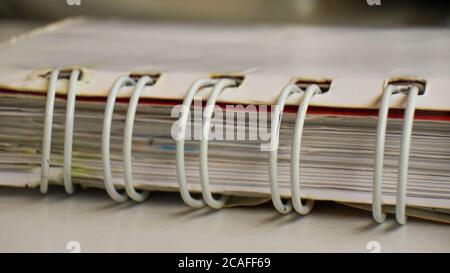 Close up of the notebook Stock Photo