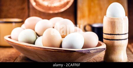 Brazilian free-range eggs, natural free-range eggs from Minas Gerais Stock Photo