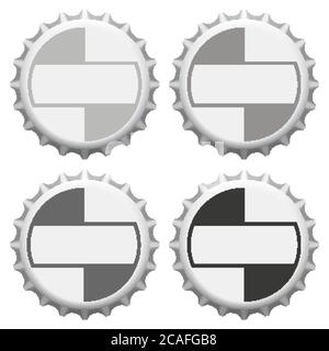 Bottle caps. Vector illustration Stock Vector