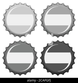 Bottle caps. Vector illustration Stock Vector