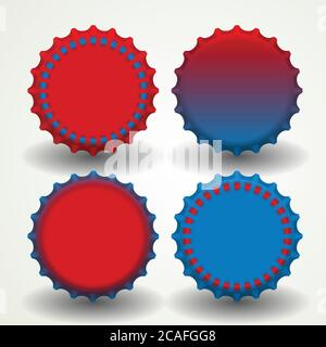 Bottle caps. Vector illustration Stock Vector