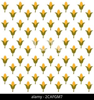 Corn seamless pattern background.Colorful wallpaper vector illustration and good for printing Stock Vector