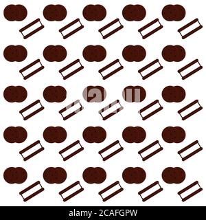 Biscuit seamless pattern background.Colorful wallpaper vector illustration and good for printing Stock Vector
