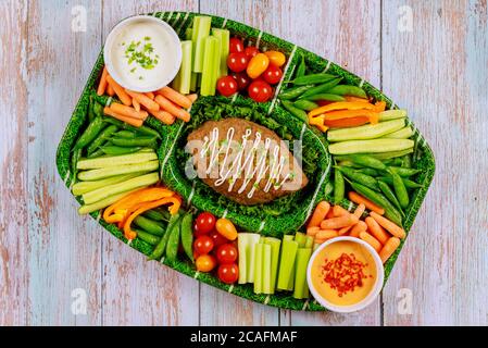 American football game concept. Catering fresh meal for fan of football game. Stock Photo