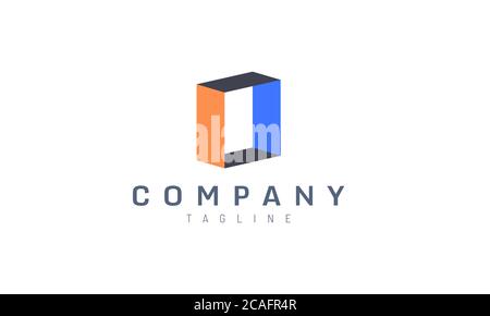 simple square perspective. Vector design concept. Perfect for logo to represent technology, creativity. Stock Vector