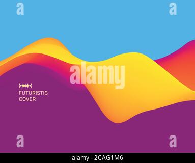 Moving colorful abstract background. Dynamic Effect. 3D Vector Illustration. Design Template. Stock Vector