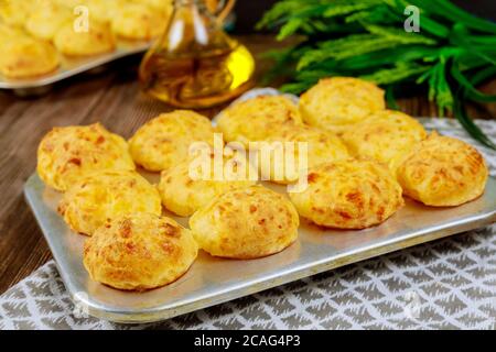 Cheese bread made from tapioca starch. Brazilian food. Stock Photo