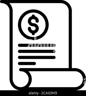 Paper restructuring icon, outline style Stock Vector