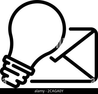 Restructuring mail idea icon, outline style Stock Vector