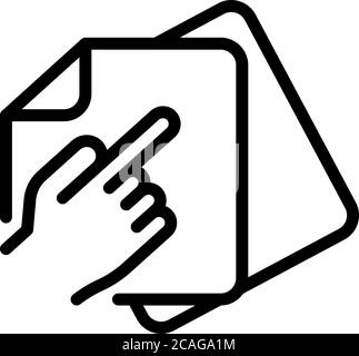 Refer restructuring icon, outline style Stock Vector