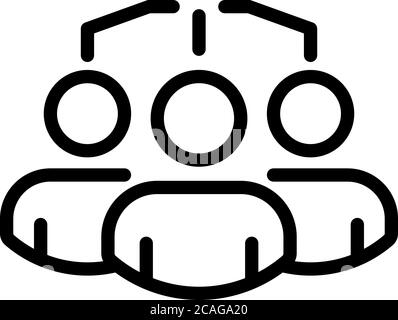 Restructuring people group icon, outline style Stock Vector