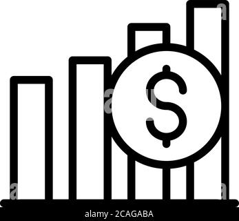 Restructuring graph chart icon, outline style Stock Vector