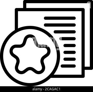 Star restructuring icon, outline style Stock Vector