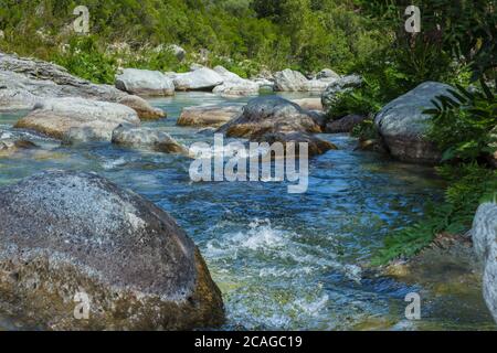 A stony creek in the Mountains of Corsica Stock Photo