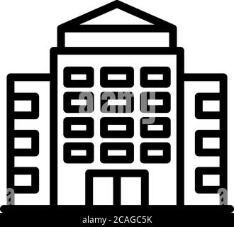 Inclusive education building icon, outline style Stock Vector
