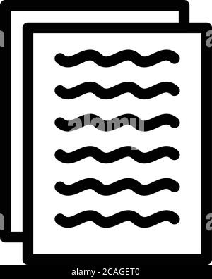 Primary files icon, outline style Stock Vector