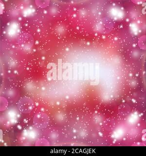 Abstract square blurred red  festival background with sparkles Stock Vector