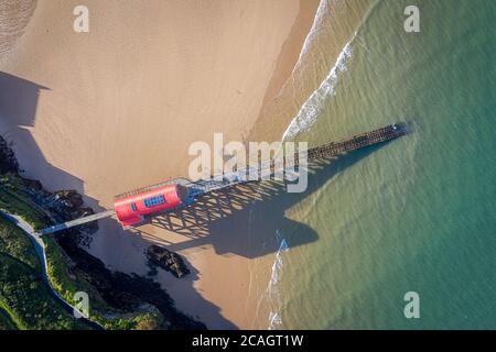 Tenby Lifeboat Station from above, as featured on Channel 4 Grand Designs. Stock Photo