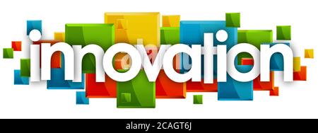 innovation word in rectangles background Stock Photo