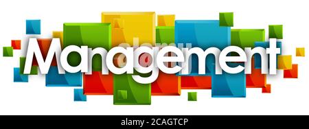 management word in rectangles background Stock Photo